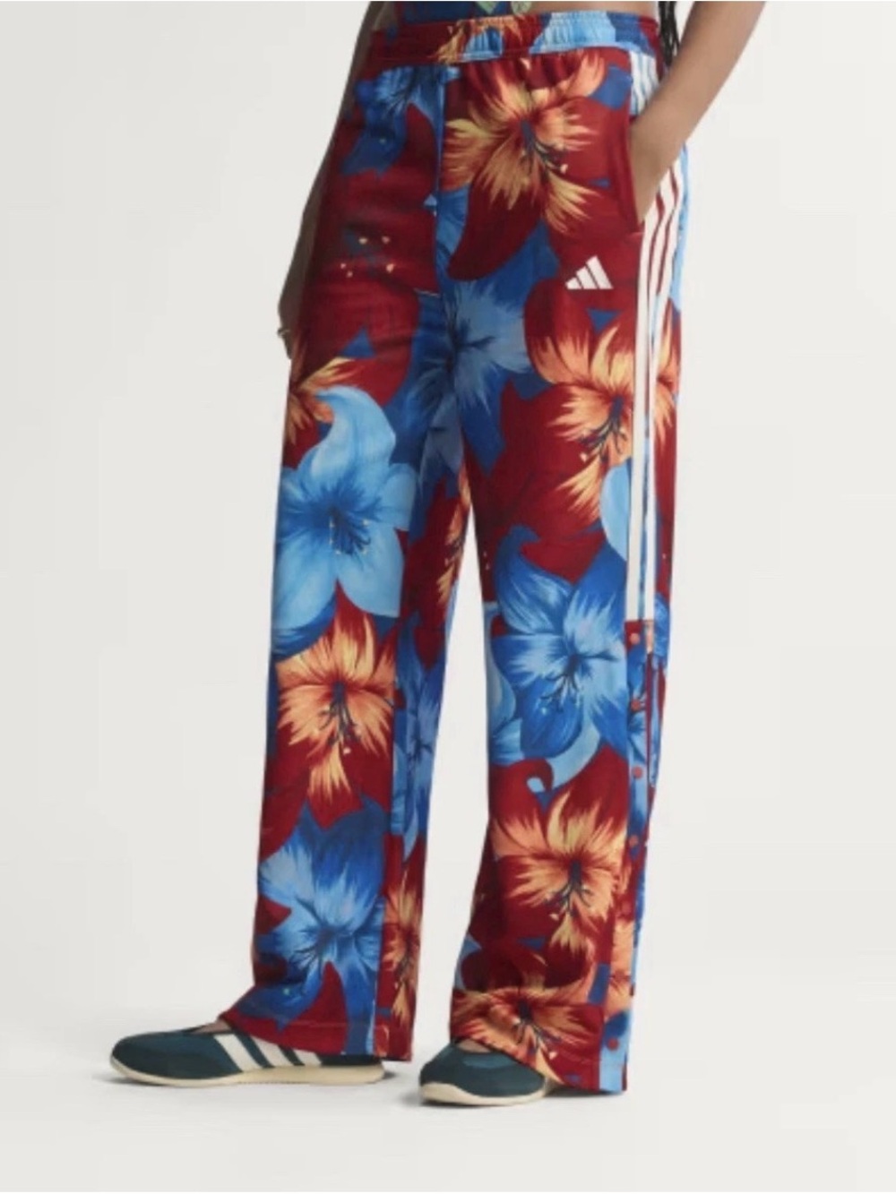adidas x Farm Rio House of Tiro Track Pants Red Blue Orange Floral XS NWT